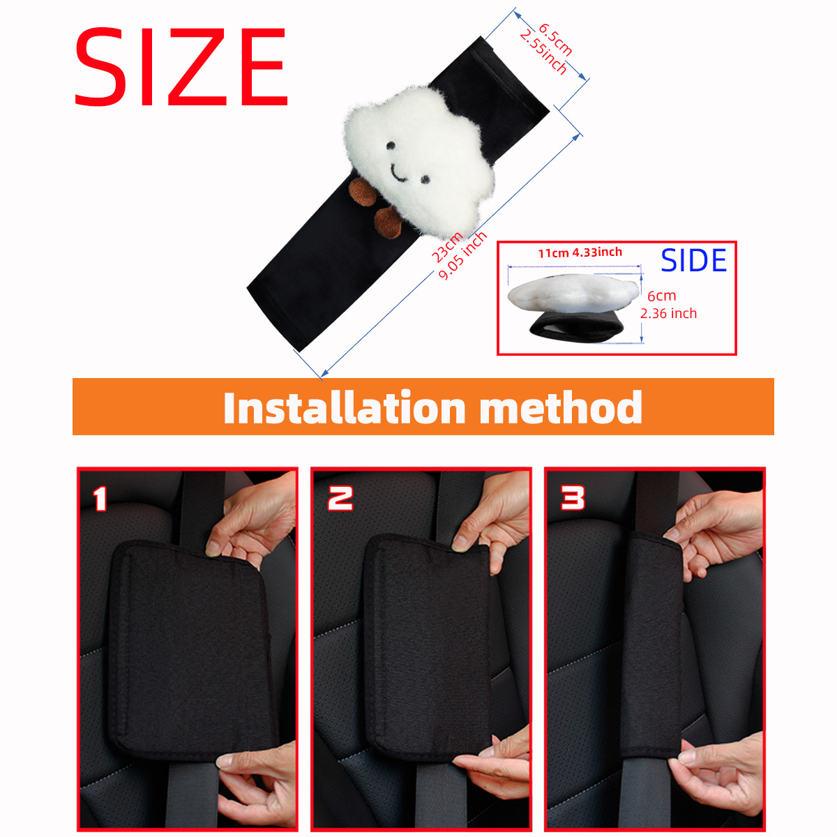 Cloud-Shaped Plush Car Shoulde - Infant Car Seat Cover ulasan dan harga