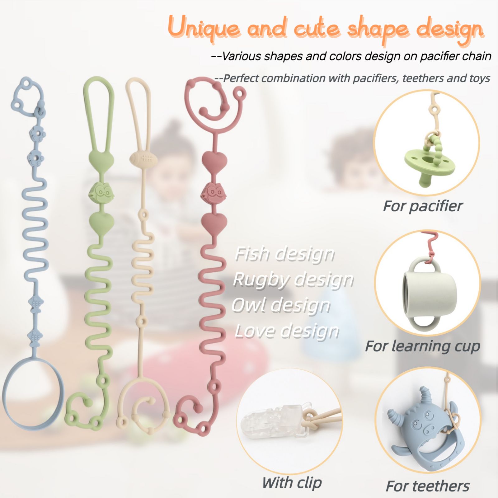 4-Piece Pack - Baby Toy Straps - Zwitsal Baby Products ulasan dan harga